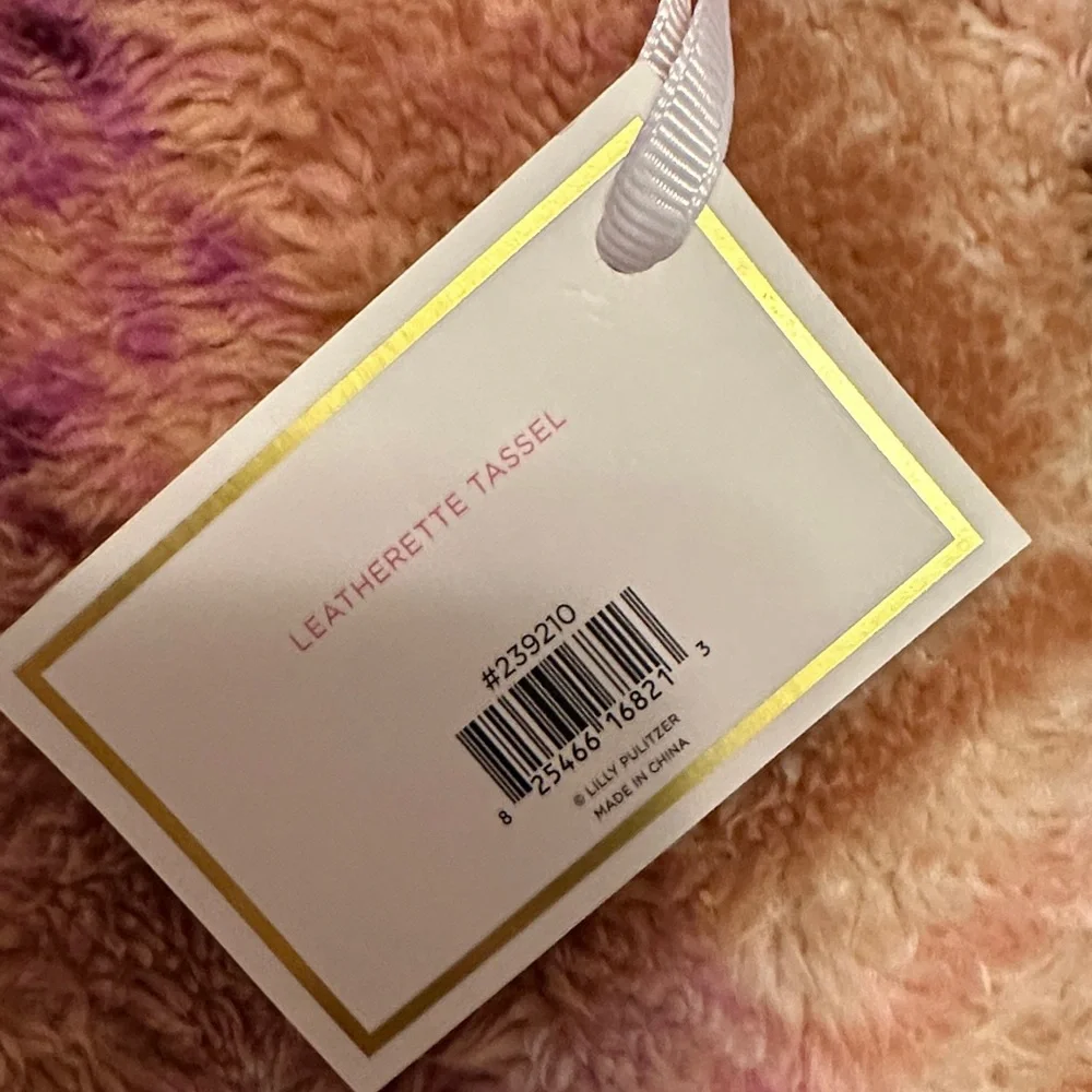 Lilly Pulitzer Pink Floral Tassel Keychain Bottle Opener